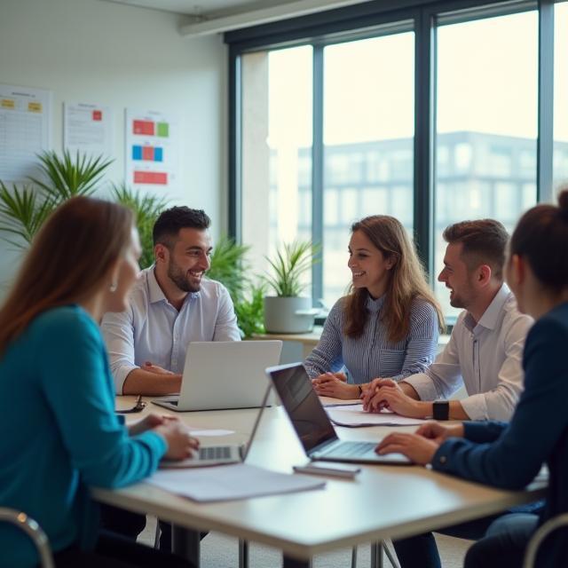 Alpine Secure Mobile team collaborating in office